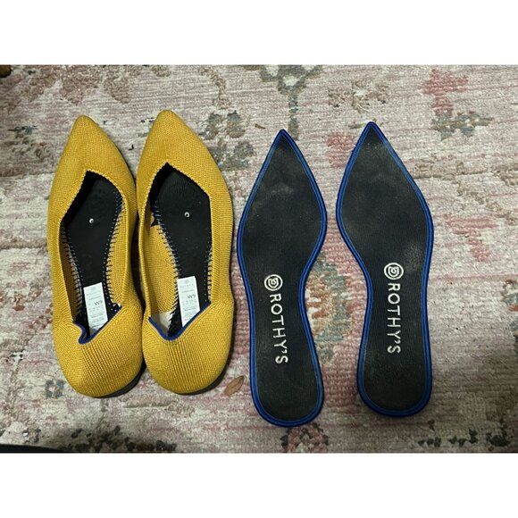 Rothy's The Point Marigold Yellow Flats Size 9 - Picture 12 of 13